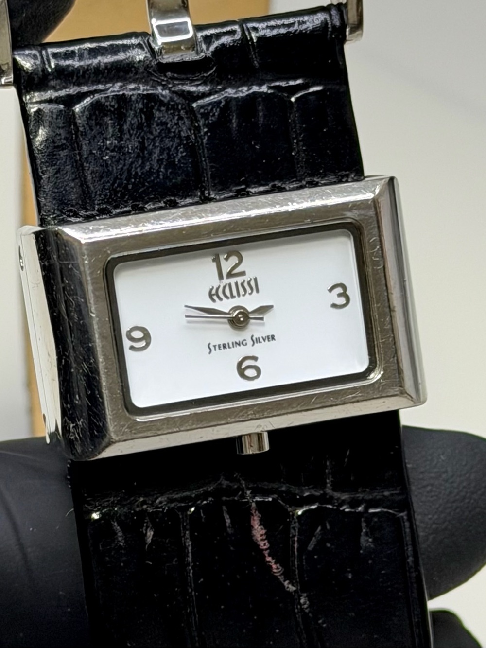 Ecclissi 22595 Sterling Silver (925) White TV-Dial Ladies’ 31mm Dress Watch